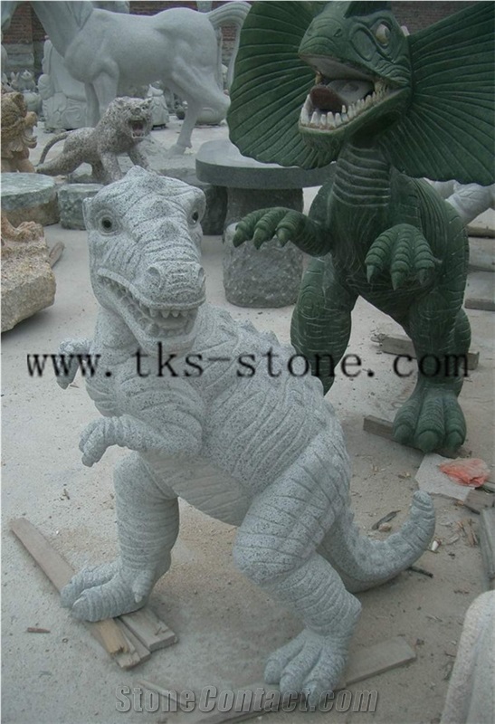 China White Granite Dinosaur/Tyrannosaurus/ Extinction/Zodiac Signs/Animal Sculpture