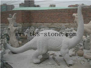 China White Granite Dinosaur/Tyrannosaurus/ Extinction/Zodiac Signs/Animal Sculpture