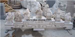 Chins Beige Granite Mermaid Sculpture,Garden Sculptures & Statues