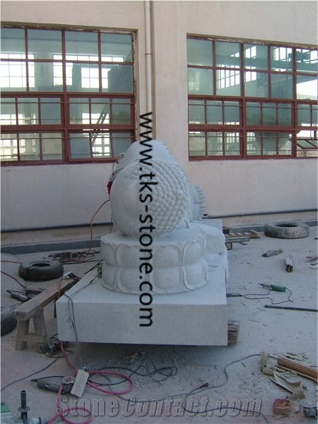 Chins Beige Granite Mermaid Sculpture,Garden Sculptures & Statues