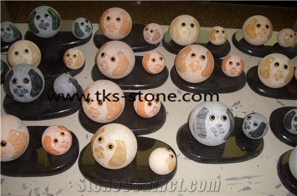 Dog Animanl Sculpture Carving,Lovely Animal Stone Handicrafts,Dog Stone Carving