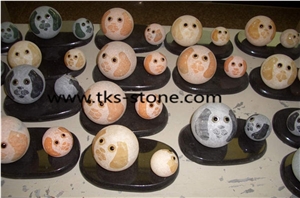 Dog Animanl Sculpture Carving,Lovely Animal Stone Handicrafts,Dog Stone Carving