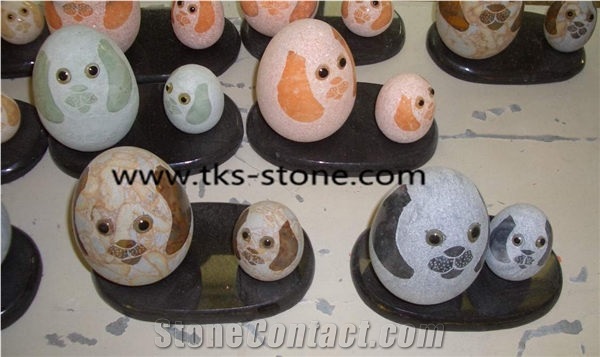 Dog Animanl Sculpture Carving,Lovely Animal Stone Handicrafts,Dog Stone Carving