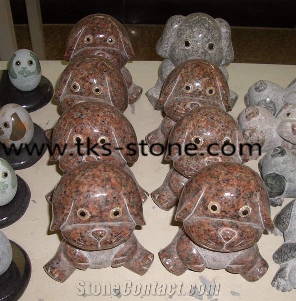 Dog Animanl Sculpture Carving,Lovely Animal Stone Handicrafts,Dog Stone Carving