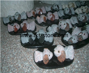 Dog Sculpture, Yellow Granite Sculptures&Statues,Animal Sculptures,Garden Sculptures, Handcarved Sculptures Dog Sculptures&Statues