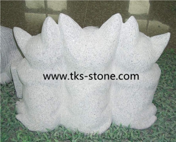 Dog Sculptures & Statues,Animal Sculptures,Garden Sculptures,Natural Grey Granite Dog Sculpture,Grey Granite Animal Sculpture by Dog
