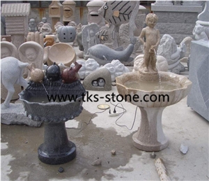 Dolphin Style Fountain, Natural Stone Garden Fountain ,Fountains, Sculpture Grey Granite Garden Fountains