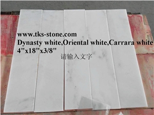 Dynasty White Marble 4"X18" Tiles,Marble Skirting