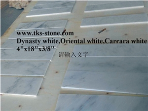 Dynasty White Marble 4"X18" Tiles,Marble Skirting