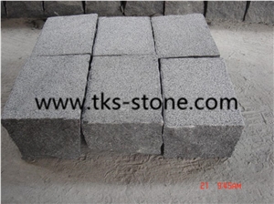 Flamed G654,Padang Dark,Sesame Black,China Dark Grey,China Impala Granite Paving Stone,Cube Stone,Cobble Stone