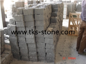 Flamed G654,Padang Dark,Sesame Black,China Dark Grey,China Impala Granite Paving Stone,Cube Stone,Cobble Stone