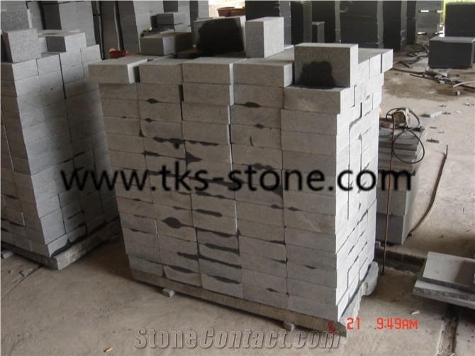 Flamed G654,Padang Dark,Sesame Black,China Dark Grey,China Impala Granite Paving Stone,Cube Stone,Cobble Stone