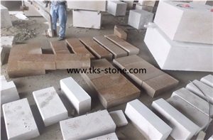 Flamed G682,Rusty Yellow,Sunset Gold,Giallo Yellow,Gold Leaf China,Golden Cristal Granite Kerbstone,Curbstone