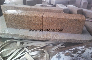 Flamed G682,Rusty Yellow,Sunset Gold,Giallo Yellow,Gold Leaf China,Golden Cristal Granite Kerbstone,Curbstone