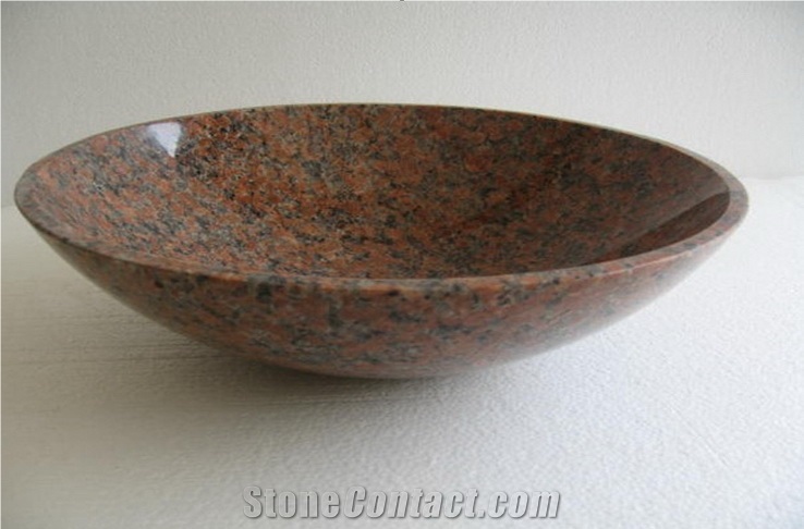 G562,Maple Red,Red Granite Sinks&Basins,Round Basins,Bathroom Basins,Vessel Sinks,Natural Stone Sinks&Basins