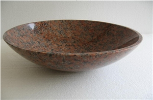 G562,Maple Red,Red Granite Sinks&Basins,Round Basins,Bathroom Basins,Vessel Sinks,Natural Stone Sinks&Basins