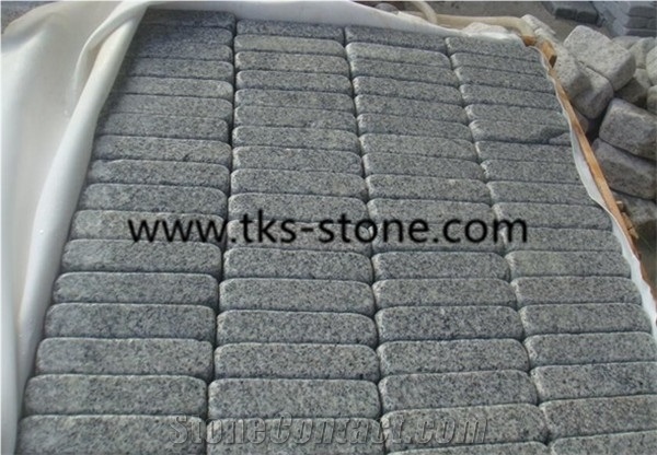 G603 Granite Cobblestone,Silver Grey Tumbled Cobblestone，Padang White Cubestone,Sesame White Cobblestone,Grey Granite Landscaping Stone Cobble Stone
