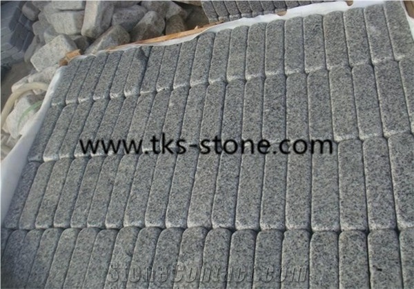 G603 Granite Cobblestone,Silver Grey Tumbled Cobblestone，Padang White Cubestone,Sesame White Cobblestone,Grey Granite Landscaping Stone Cobble Stone