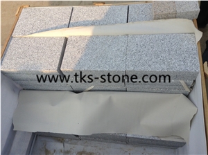 G603 Grey Granite Cubestone Cobble Stone,Top Flamed Other Sides Sawn Cutted Paving Stone,Courtyard Paving Stone