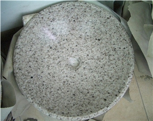 G603 Sesame White,Light Gray,Light Grey,Crystal White,Grey Granite Sinks&Basins,Round Basins,Bathroom Basins,Vessel Sinks,Natural Stone Sinks&Basins