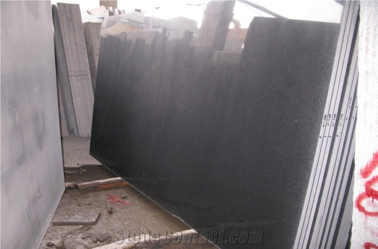 G654 Granite Slabs & Tiles,Padang Dark,Sesame Black,China Impala,Polished Granite Gangsaw Slabs,Big Slabs