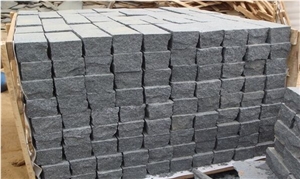 G654,Padang Dark,China Dark Grey Cobble Stone,Cube Stone