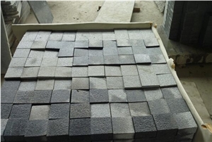 G654,Padang Dark,China Dark Grey Cobble Stone,Cube Stone