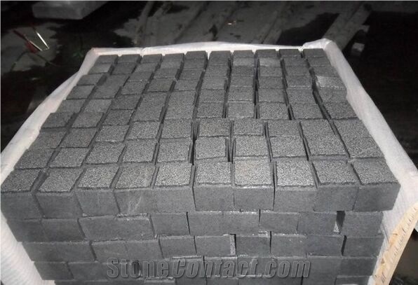G654,Padang Dark,China Dark Grey Cobble Stone,Cube Stone