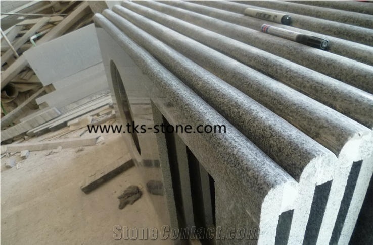 G654 Padang Dark Granite Vanity Tops, China Dark Grey Granite Bath Tops