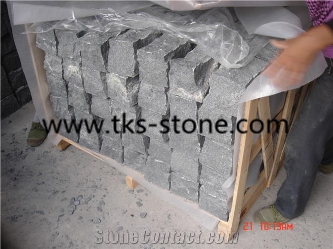 G654,Padang Dark,Sesame Black,China Dark Grey,China Impala Granite Paving Stone,Cube Stone.Cobble Stone