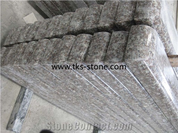 G664 Bainbrook Brown,Loyuan Red Granite,Luo Yuan Violet,Luoyuan Violet,Majestic Mauve,Misty Brown,Purple Pearl,China Ruby Red Granite Stairs&Steps