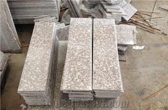 G664,Bainbrook Brown Polished Granite Stairs & Steps, Loyuan Red Granite Stairs & Steps