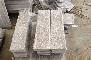 G664,Bainbrook Brown Polished Granite Stairs & Steps, Loyuan Red Granite Stairs & Steps