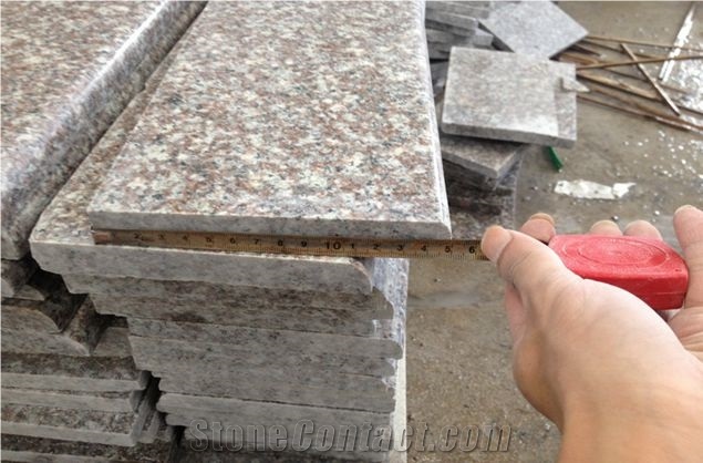 G664,Bainbrook Brown Polished Granite Stairs & Steps, Loyuan Red Granite Stairs & Steps