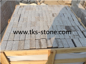 G682 Sunset Gold Cubestone,Rusty Stone,Rusty Granite Cobble Stone,Yellow Rusty Granite Paving Stone