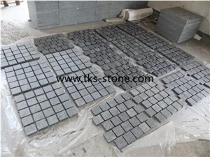 G684,Fuding Black,Padang Black,Absolute Black,Pearl Black Granite Cobble Stone,Cube Stone