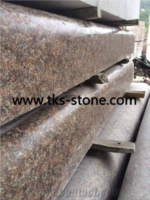G687 Granite Kerbstone,Peach Red,China Red,Blossom Red,Granite Kerbstones,Curbstone