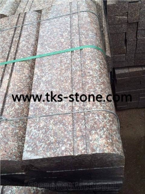 G687 Granite Kerbstone,Peach Red,China Red,Blossom Red,Granite Kerbstones,Curbstone