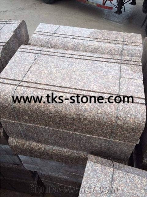 G687 Granite Kerbstone,Peach Red,China Red,Blossom Red,Granite Kerbstones,Curbstone