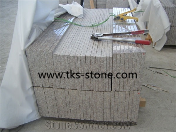 G687 Granite Stairs & Step, Peach Red, Blossom Red, China Red Granite Stairs & Steps