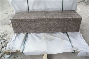 G687 Polished Anti-Slip Granite Stairs & Steps, G687 Peach Red Granite Steps & Risers