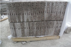 G687 Polished Anti-Slip Granite Stairs & Steps, G687 Peach Red Granite Steps & Risers