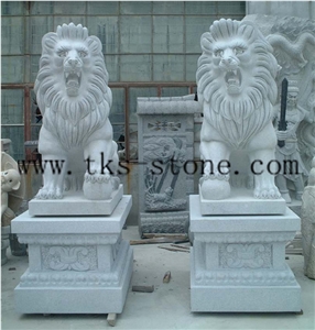 Grey Granite Lion Sculpture/Marble Lion/King Of Forest/Animal Sculptures