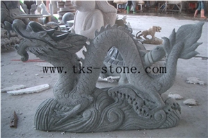 Grey Granite Mythical Creatures Carving/Mythi/Dragon/Animal Sculptures