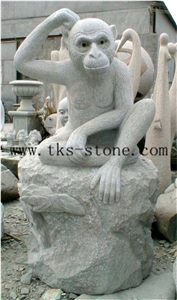 Grey Granite Zodiac Carving/ Chinese Sculptures/Animal Sculptures