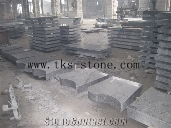 Heart Monument & Tombstone, G603 Grey Granite Tombstone