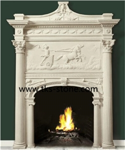 Light Beige Marble Fireplace,Beige Marble Fireplace Mantels,Marble Fireplace,Decorative Hearth & Home Fireplace