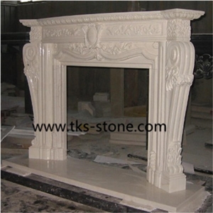 Light Beige Marble Fireplace,Beige Marble Fireplace Mantels,Marble Fireplace,Decorative Hearth & Home Fireplace