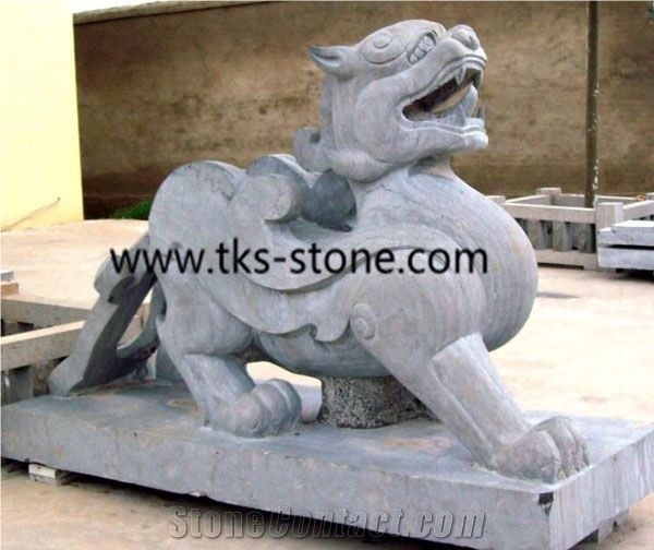 Lion Sculptures& Statues,Blue Marble Lion Statues,Hand Carved White Marble Lion Statue, Animal Sculptures,Garden Stone Lion Statues,Sitting Lion Statues