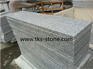 Polished G603 Granite Stairs & Step,Sesame White,Light Gray,Light Grey,Crystal White Granite Stairs & Steps